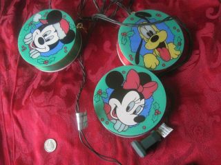Disney Mickey Minnie Mouse Pluto Christmas Holiday Lights Flashing