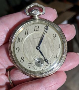 Vintage 1920 E.  Howard Keystone Series 7 Pocket Watch 12 Size 17 Jewels Wgf Case