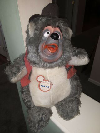 Vintage Disney Big Al Plush Rubber Face Bear Jamboree,  California Stuffed Animal