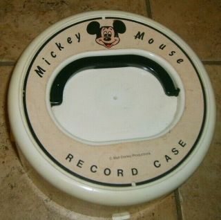Vintage Mickey Mouse Disney Record Carry Case 45 Rpm Plastic 1950s - 1960s