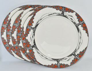 Set Of 6 Vintage Crown Ducal Orange Tree Entree/salad Plates 22.  6cm - Vgc