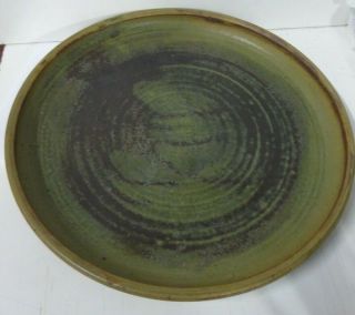Vintage Australian Pottery Artist Studio Large Platter Plate Signed Divola ?