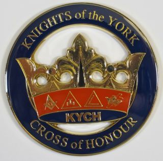 Auto Emblem - Masonic Knights Of The York Cross Of Honour Kych Freemason