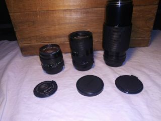 Vintage Canon Camera Lenses Fd 50mm 1:1.  4 - Fd 35 - 70mm 1:4 Fd 70 - 210mm 1:4 Japan