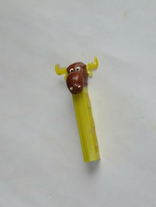 Vintage Pez Bullwinkle Candy Dispenser No Feet Made In Austria 2,  620,  061