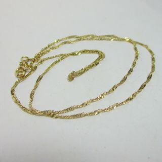 Vintage Estate 14k Yellow Gold Chain Necklace - 16 Inches Long - 1.  4 Grams