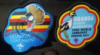 22nd World Jamboree Sweden 2011 Contingent Uganda Two Badges
