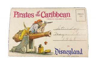 Vintage Disneyland Pirates Of The Caribbean 12 Postcard Set