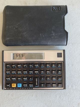 Vintage Hewlett Packard Hp 15c Scientific Calculator With Sleeve Case