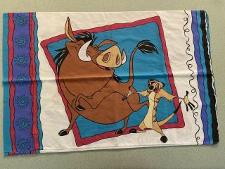 Vintage 1990s Disney Lion King Twin Bed Sheet Set Simba Timon Pumbaa Zazu Nala 2