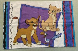 Vintage 1990s Disney Lion King Twin Bed Sheet Set Simba Timon Pumbaa Zazu Nala 3
