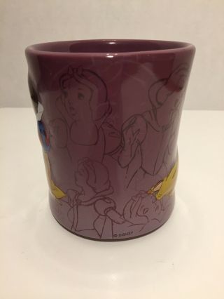 DISNEY STORE Snow White Purple Coffee Mug Cup 3