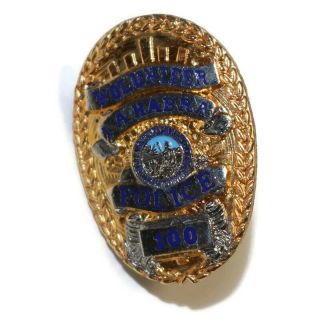 La Habra California Volunteer Police Vintage Police Badge Lapel Hat Pin