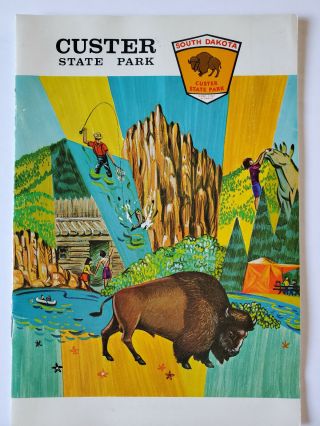 1970s Custer State Park South Dakota Brochure Book & Map