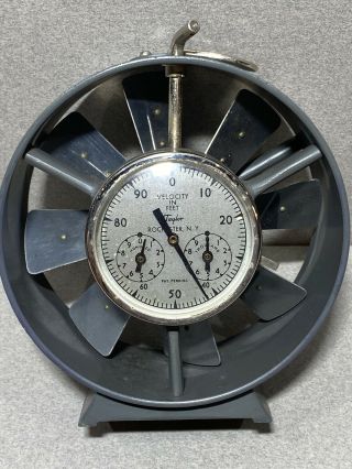 Vintage Taylor 3132 Wind Speed Meter Velocity In Feet 3 Dial Anemometer,  Adapter