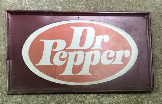 Vintage Tin Dr Pepper Sign