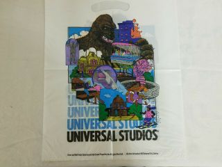 Vintage Universal Studios 1987 Retail Plastic Shopping Bag Featuring King Kong,