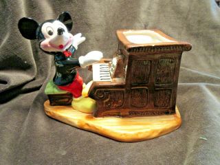 Vintage Walt Disney " Mickey Mouse Piano Ceramic Planter " Ca