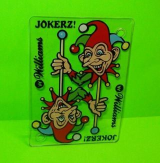 Jokerz Pinball Machine Promo Plastic Key Chain Jesters 1988 Great Gift