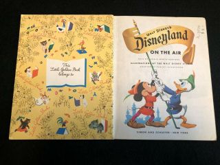 Vintage 1955 A Little Golden Book Walt Disney ' s Disneyland on the Air 3