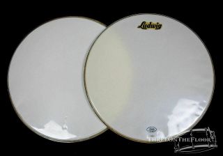 1950s Ludwig Playon 22 " Bass Drum Heads Pair Vintage : Hl22