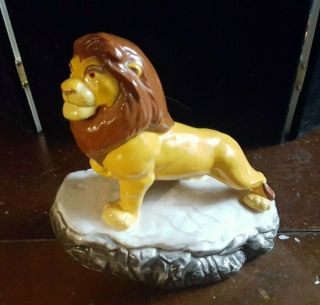 Vintage Disney Store Lion King Mufasa On Pride Rock Collectible Figurine (simba)