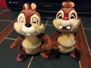 Disney Parks Exclusive Chip N Dale Plush Hand In Hand Holding