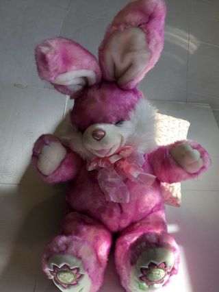 Vintage Dan Dee 22 " Hoppy Hopster Bunny Rabbit Large Plush Easter Flower Bow