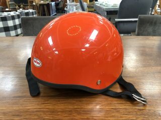 Vintage Bell Toptex Orange Biker Motorcycle Helmet 7 3/8