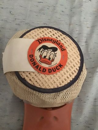 Vintage Donald Duck Hat Disneyland 1970s Mesh Cap Souvenir Walt Disney 3