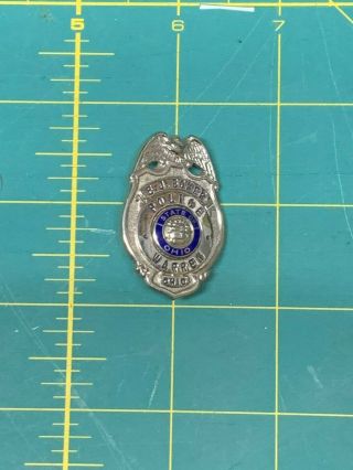 Vintage Warren Ohio Police Mini Badge Pin Buckeye State,  Measures 1 5/8 " Tall