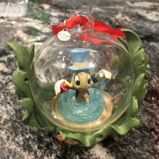 Disney Sketchbook Ornament Jiminy Cricket Glass Globe