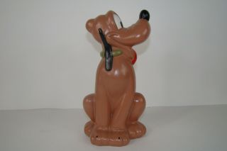 Walt Disney Pluto Sitting Pretty Hand Painted Red Ceramic Figure