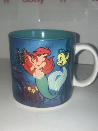 Ariel Disney Store The Little Mermaid Coffee Cup Mug 12fl.  Oz Sebastian