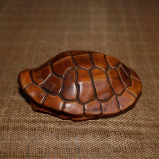 Collectable Old Boxwood Hand - Carved Tortoise Shell Bring Wealth Delicate Statue