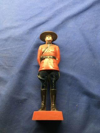 Vtg 60s Royal Canadian Mountie Mounted Police Hard Plastic Figure Reliable