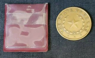 Texas Sesquicentennial 1836 - 1986 Challenge Coin 1.  5 " Dia Brass Bronze Medallion