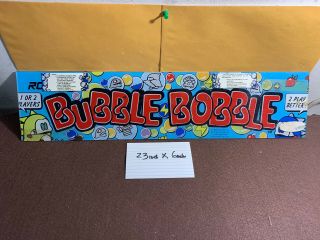Bubble Bobble Marquee For Arcade Game Cabinet System