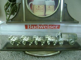 Vintage Budweiser Beer Lighted Clydesdale Bar Sign 17 