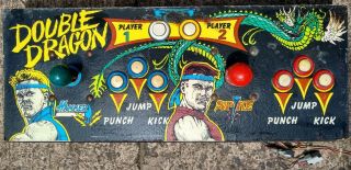 Double Dragon Arcade Video Game Control Panel Complete Joystick Buttons Harness