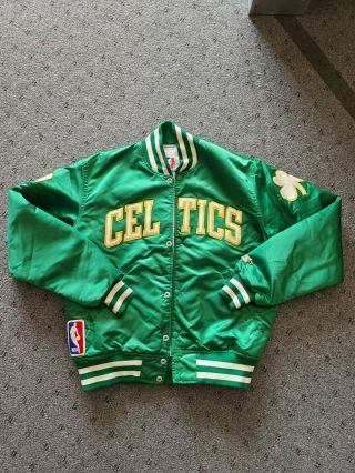 Vintage Rare Nba Starter Boston Celtics Satin Jacket Mens Size Medium