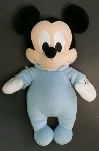 Disney Parks Babies Mickey Mouse Plush - Light Blue - 13 " - (1)
