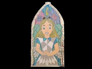 Disney Dlr Pin Of The Month - Windows Of Magic - Alice In Wonderland Le 2000 Pin