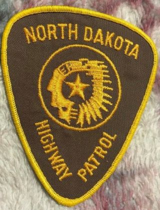 Vintage " North Dakota Highway Patrol " Patch Nd Law Enforcement Officer Police