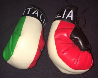 Italia Italy Mini Boxing Gloves Flag Decor Car Auto Mirror Ornament Italian