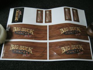 Nos Raw Thrills Big Buck Hunter Pro Arcade Game Gun Decals Set Pt 606 - 0069 - 01