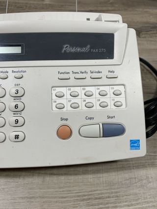Brother Personal FAX - 275 Fax machine Vintage 110V Version Fax Phone 3