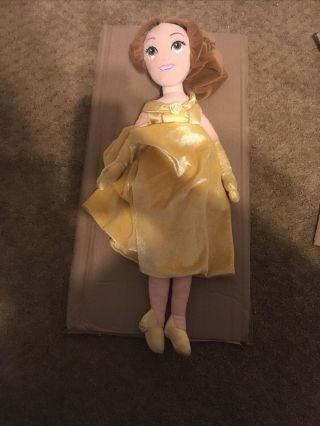 Disney Store Belle Soft Doll Beauty And The Beast 20” Plush Toy Princess