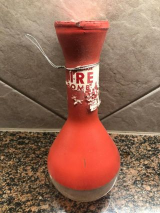 Vintage Senior Fire Bomb Antique Glass Fire Extinguisher Bottle