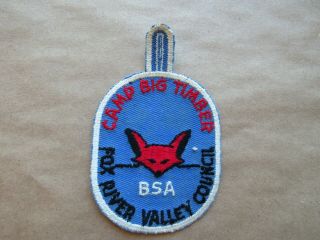 1950’s Boy Scout Camp Big Timber Fox River Valley Council Patch